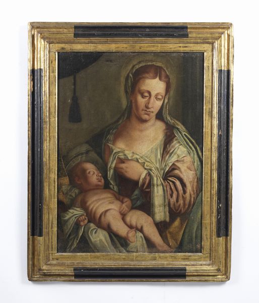 ARTISTA DEL XVII SECOLO : Madonna con Bambino  - Asta Asta 432 | ARTE ANTICA E DEL XIX SECOLO Tradizionale - Associazione Nazionale - Case d'Asta italiane