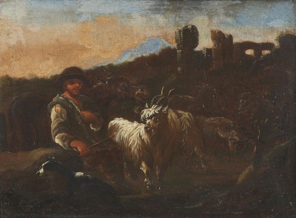 PHILIPP PETER ROOS DETTO ROSA DA TIVOLI  (1657 - 1706) : Scena pastorale  - Asta Asta 432 | ARTE ANTICA E DEL XIX SECOLO Tradizionale - Associazione Nazionale - Case d'Asta italiane