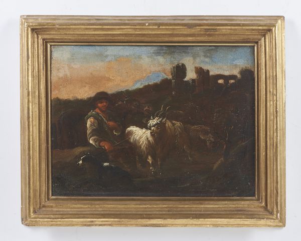 PHILIPP PETER ROOS DETTO ROSA DA TIVOLI  (1657 - 1706) : Scena pastorale  - Asta Asta 432 | ARTE ANTICA E DEL XIX SECOLO Tradizionale - Associazione Nazionale - Case d'Asta italiane