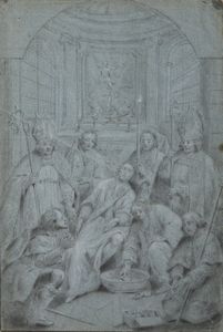 ARTISTA DEL XVII SECOLO - Morte di un santo