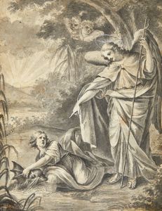 ARTISTA ITALIANO DEL XVIII SECOLO - Tobiolo e l'angelo