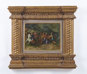ARTISTA DEL XVII SECOLO : Ges cade sotto il peso della croce  - Asta Asta 432 | ARTE ANTICA E DEL XIX SECOLO Tradizionale - Associazione Nazionale - Case d'Asta italiane