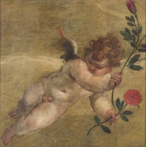 ARTISTA DEL XVIII SECOLO - Amorino con fiori