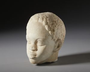 SCULTORE ITALIANO DEL XVI-XVII SECOLO - Testa di fanciullo moro