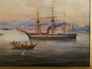 FERGOLA SALVATORE  (1799 - 1874) : Veduta di Malta  - Asta Asta 432 | ARTE ANTICA E DEL XIX SECOLO Tradizionale - Associazione Nazionale - Case d'Asta italiane