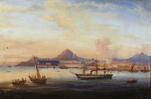FERGOLA SALVATORE  (1799 - 1874) - Veduta di Nizza