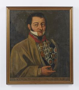 ARTISTA DEL XIX SECOLO : Ritratto di Pietro Ugo Marchese delle Favare, luogotenente in Sicilia  - Asta Asta 432 | ARTE ANTICA E DEL XIX SECOLO Tradizionale - Associazione Nazionale - Case d'Asta italiane