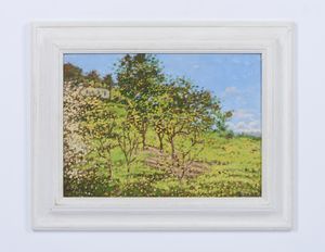 REYCEND ENRICO (1855 - 1928) : Attribuito a. Paesaggio in primavera  - Asta Asta 432 | ARTE ANTICA E DEL XIX SECOLO Tradizionale - Associazione Nazionale - Case d'Asta italiane