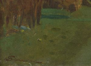 SIGNORINI TELEMACO (1835 - 1901) : A Pistoia  - Asta Asta 432 | ARTE ANTICA E DEL XIX SECOLO Tradizionale - Associazione Nazionale - Case d'Asta italiane