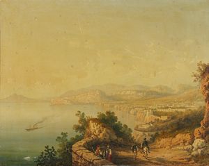GIANNI GEROLAMO (1837 - 1895) - Veduta di Sorrento