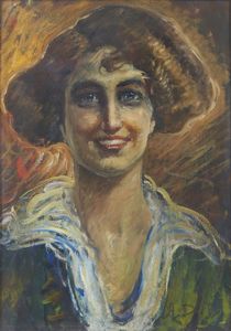 DALL'OCA BIANCA ANGELO (1858 - 1942) - Ritratto femminile