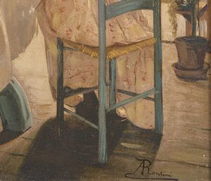 RONTINI ALESSANDRO (1854 - 1933) : La colazione  - Asta Asta 432 | ARTE ANTICA E DEL XIX SECOLO Tradizionale - Associazione Nazionale - Case d'Asta italiane