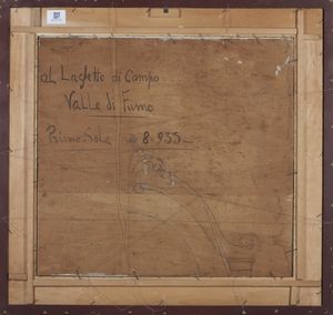 TOGNI EDOARDO (1884 - 1962) : Al laghetto di campo, Valle di Fumo  - Asta Asta 432 | ARTE ANTICA E DEL XIX SECOLO Tradizionale - Associazione Nazionale - Case d'Asta italiane