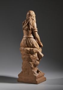 MOREAU AUGUSTE (1834 - 1917) : Fanciulla seduta  - Asta Asta 432 | ARTE ANTICA E DEL XIX SECOLO Tradizionale - Associazione Nazionale - Case d'Asta italiane