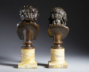 BARBEDIENNE FERDINAND (1810 - 1892) : Busti di Antinoo come Bacco e Arianna  - Asta Asta 432 | ARTE ANTICA E DEL XIX SECOLO Tradizionale - Associazione Nazionale - Case d'Asta italiane