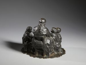 PELLINI EUGENIO (1864 - 1934) : La nonna con i nipoti  - Asta Asta 432 | ARTE ANTICA E DEL XIX SECOLO Tradizionale - Associazione Nazionale - Case d'Asta italiane