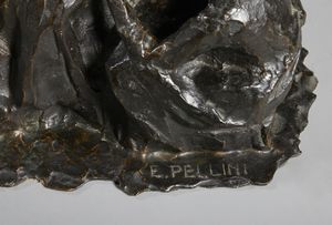 PELLINI EUGENIO (1864 - 1934) : La nonna con i nipoti  - Asta Asta 432 | ARTE ANTICA E DEL XIX SECOLO Tradizionale - Associazione Nazionale - Case d'Asta italiane