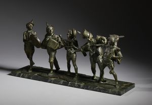 DE MATTEIS FRANCESCO (1852 - 1917) : Concertino a Piedigrotta  - Asta Asta 432 | ARTE ANTICA E DEL XIX SECOLO Tradizionale - Associazione Nazionale - Case d'Asta italiane