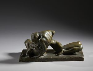 MAZZOLANI ENRICO (1876 - 1968) : L'offerta  - Asta Asta 432 | ARTE ANTICA E DEL XIX SECOLO Tradizionale - Associazione Nazionale - Case d'Asta italiane