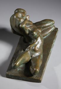 MAZZOLANI ENRICO (1876 - 1968) : L'offerta  - Asta Asta 432 | ARTE ANTICA E DEL XIX SECOLO Tradizionale - Associazione Nazionale - Case d'Asta italiane