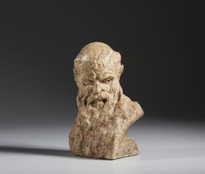 SCULTORE ITALIANO DEL XIX-XX SECOLO : Busto di satiro  - Asta Asta 432 | ARTE ANTICA E DEL XIX SECOLO Tradizionale - Associazione Nazionale - Case d'Asta italiane