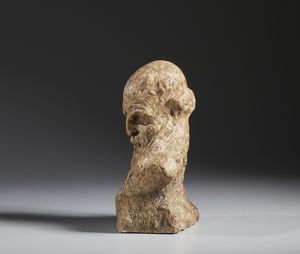 SCULTORE ITALIANO DEL XIX-XX SECOLO : Busto di satiro  - Asta Asta 432 | ARTE ANTICA E DEL XIX SECOLO Tradizionale - Associazione Nazionale - Case d'Asta italiane