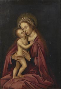 ARTISTA FIAMMINGO DEL XVI SECOLO - Madonna della Tenerezza
