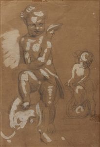 FANCELLI PIETRO  (1764 - 1850) - Doppio studio di amorino