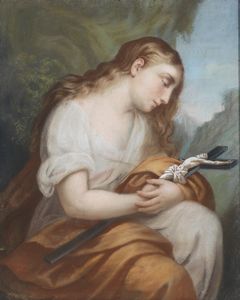 PASINELLI LORENZO (1629 - 1700) - Seguace di. Maddalena penitente