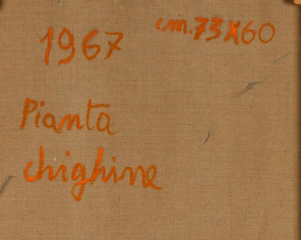 ALFREDO CHIGHINE : Pianta  - Asta Arte Moderna e Contemporanea - Associazione Nazionale - Case d'Asta italiane