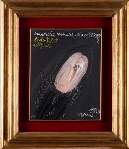 Mattia Moreni : Maril muore, ciao perch 2 - L'identikit artificato  - Asta Arte Moderna e Contemporanea - Associazione Nazionale - Case d'Asta italiane