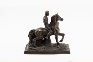 Giorgio de Chirico : Cavallo e cavaliere (Dioscuro)  - Asta Arte Moderna e Contemporanea - Associazione Nazionale - Case d'Asta italiane