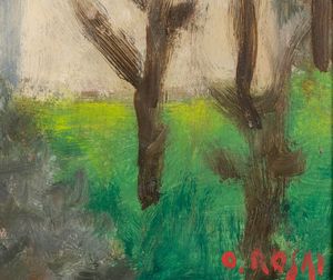 OTTONE ROSAI : Strada in campagna  - Asta Arte Moderna e Contemporanea - Associazione Nazionale - Case d'Asta italiane