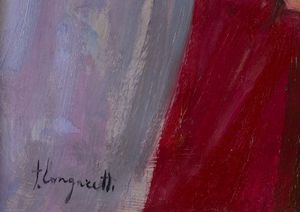 Trento Longaretti : Famiglia del musicante e luna bianca blu  - Asta Arte Moderna e Contemporanea - Associazione Nazionale - Case d'Asta italiane