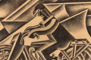 FORTUNATO DEPERO : Il motociclista  - Asta Arte Moderna e Contemporanea - Associazione Nazionale - Case d'Asta italiane