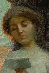 Gerardo Dottori : Fanciulla che legge  - Asta Arte Moderna e Contemporanea - Associazione Nazionale - Case d'Asta italiane