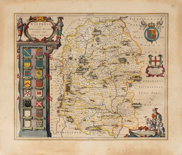Jan Jansson : Wiltonia sive Comitatus Wiltoniensis Anglis Wilshire.  - Asta Libri, Autografi e Stampe - Associazione Nazionale - Case d'Asta italiane