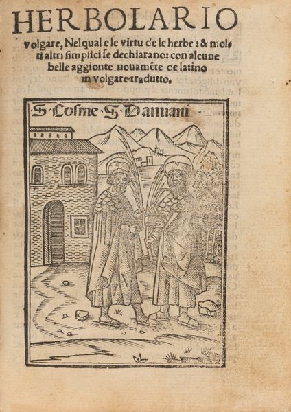 ARNALDO DE VILANOVA : Herbolario volgare, nel qual e le virtu de le herbe: & molti altri simplici se dechiarano: con alcune belle aggionte nouamente di latino in volgare tradutto  - Asta Libri, Autografi e Stampe - Associazione Nazionale - Case d'Asta italiane