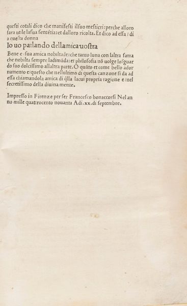 DANTE ALIGHIERI : Convivio  - Asta Libri, Autografi e Stampe - Associazione Nazionale - Case d'Asta italiane