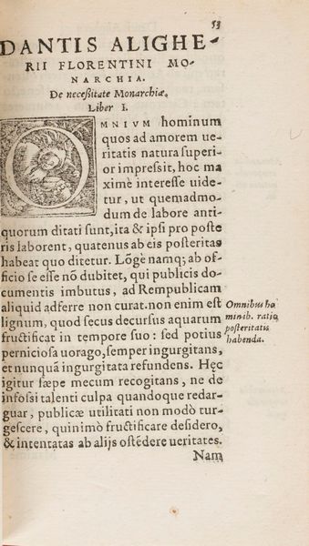 Dante Alighieri, : De formula romani Imperi - De Monarchia  - Asta Libri, Autografi e Stampe - Associazione Nazionale - Case d'Asta italiane
