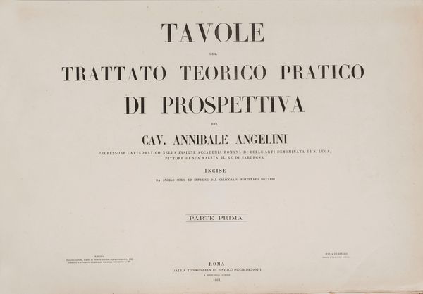 Annibale Angelini : Tavole del trattato teorico pratico di prospettiva  - Asta Libri, Autografi e Stampe - Associazione Nazionale - Case d'Asta italiane