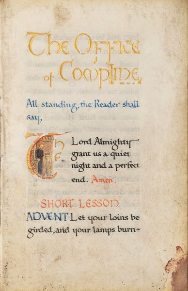 The Office of Compline [L'ufficio della Compieta]  - Asta Libri, Autografi e Stampe - Associazione Nazionale - Case d'Asta italiane