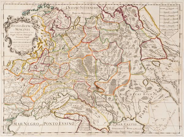 Giacomo Cantelli : Russia Bianca o Moscovia divisa de Guglielmo Sansone ne suoi Regni, Ducati, Principati, Provincie, e Popoli, che presentemente sono soggetti al gran'Duca di Moscovia.  - Asta Libri, Autografi e Stampe - Associazione Nazionale - Case d'Asta italiane