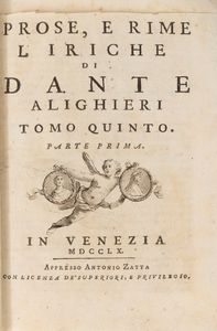 DANTE ALIGHIERI - La Divina Commedia [...] Edizione corretta, illustrata, ed accresciuta