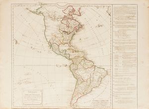 Gilles-Robert de Vaugondy - Amrique ou Indes Occidentales avec les Nouvelles Decouvertes du Capitan Cook