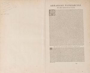 Abramo Ortelio : Abrahami Patriarchae peregrinatio et vita.  - Asta Libri, Autografi e Stampe - Associazione Nazionale - Case d'Asta italiane