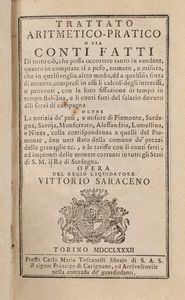 Saraceno Vittorio - Trattato aritmetico pratico o sia conti fatti