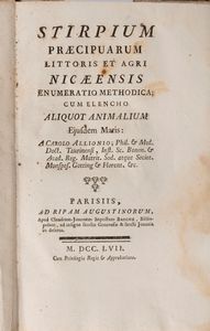 Carlo Allioni - Stirpium prcipuarum littoris et agri Nicensis enumeratio methodica; cum elencho aliquot animalium ejusdem maris: a Carolo Allionio ...