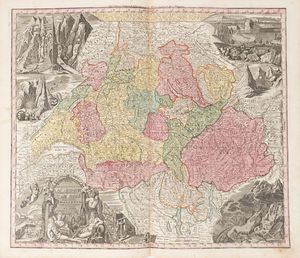 Matthaeus Seutter - Nova totius Hevetiae.