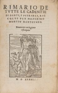Fulvio Pellegrino Morato - Rimario de tutte le cadentie di Dante, e Petrarca, raccolte per Pelegrino Moreto mantovano